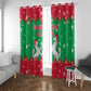 Christmas Burkina Faso Window Curtain Snowflake Horses and Coat of Arms - African Pride