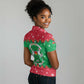 Christmas Burkina Faso Women Polo Shirt Snowflake Horses and Coat of Arms - African Pride