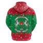Christmas Burkina Faso Zip Hoodie Snowflake Horses and Coat of Arms - African Pride
