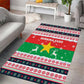 Christmas Burkina Faso Area Rug Reindeer Star Design - African Pride