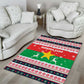 Christmas Burkina Faso Area Rug Reindeer Star Design - African Pride