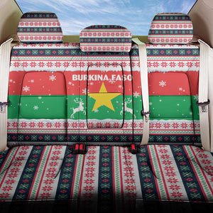 Christmas Burkina Faso Back Car Seat Cover Reindeer Star Design - African Pride