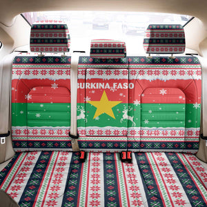 Christmas Burkina Faso Back Car Seat Cover Reindeer Star Design - African Pride