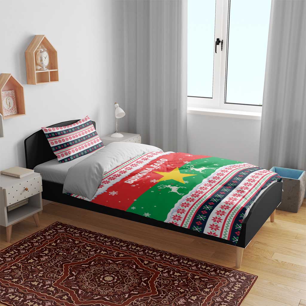 Christmas Burkina Faso Bedding Set Reindeer Star Design - African Pride