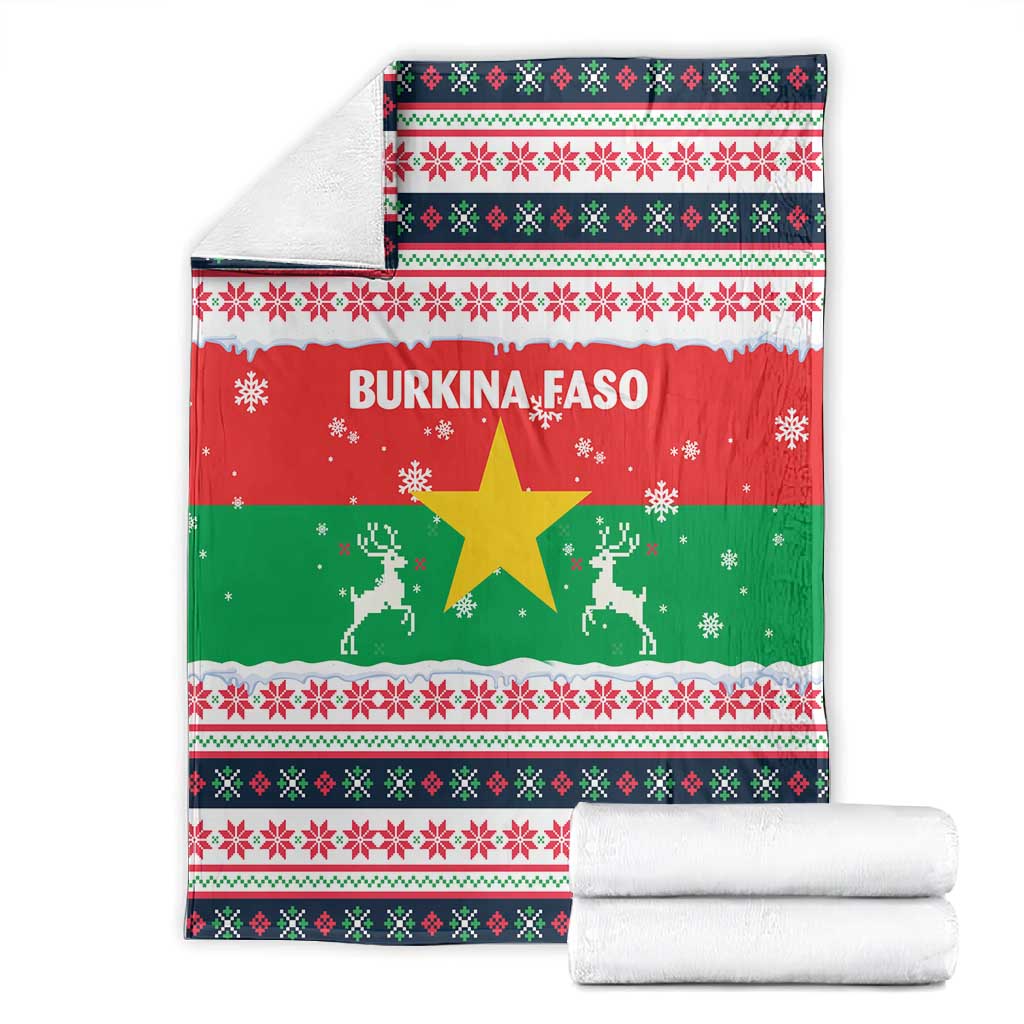 Christmas Burkina Faso Blanket Reindeer Star Design - African Pride