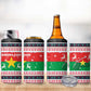 Christmas Burkina Faso 4 in 1 Can Cooler Tumbler Reindeer Star Design - African Pride