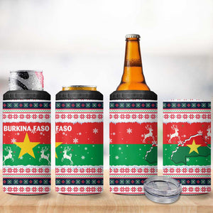 Christmas Burkina Faso 4 in 1 Can Cooler Tumbler Reindeer Star Design - African Pride