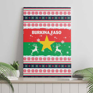 Christmas Burkina Faso Canvas Wall Art Reindeer Star Design - African Pride