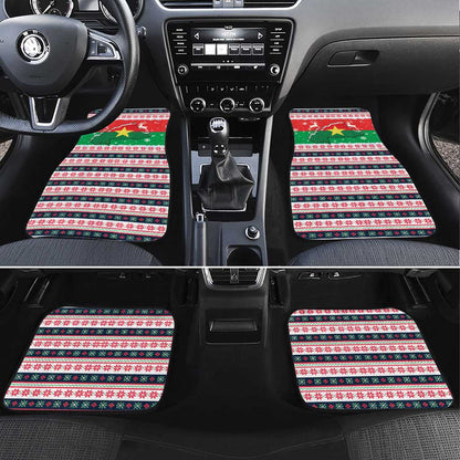 Christmas Burkina Faso Car Mats Reindeer Star Design - African Pride
