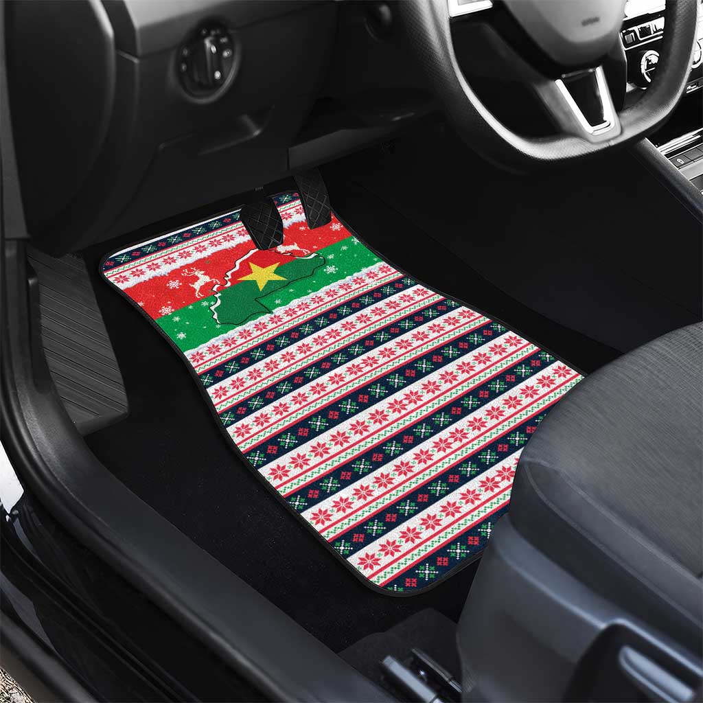 Christmas Burkina Faso Car Mats Reindeer Star Design - African Pride