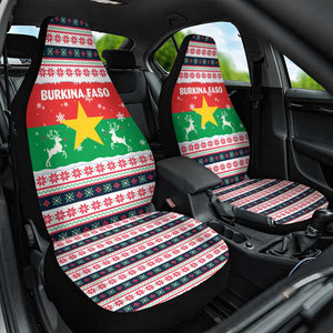 Christmas Burkina Faso Car Seat Cover Reindeer Star Design - African Pride