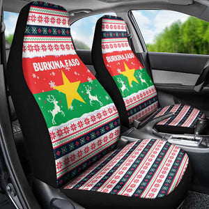 Christmas Burkina Faso Car Seat Cover Reindeer Star Design - African Pride