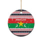 Christmas Burkina Faso Ceramic Ornament Reindeer Star Design - African Pride