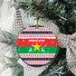 Christmas Burkina Faso Ceramic Ornament Reindeer Star Design - African Pride