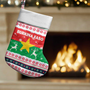 Christmas Burkina Faso Christmas Stocking Reindeer Star Design - African Pride