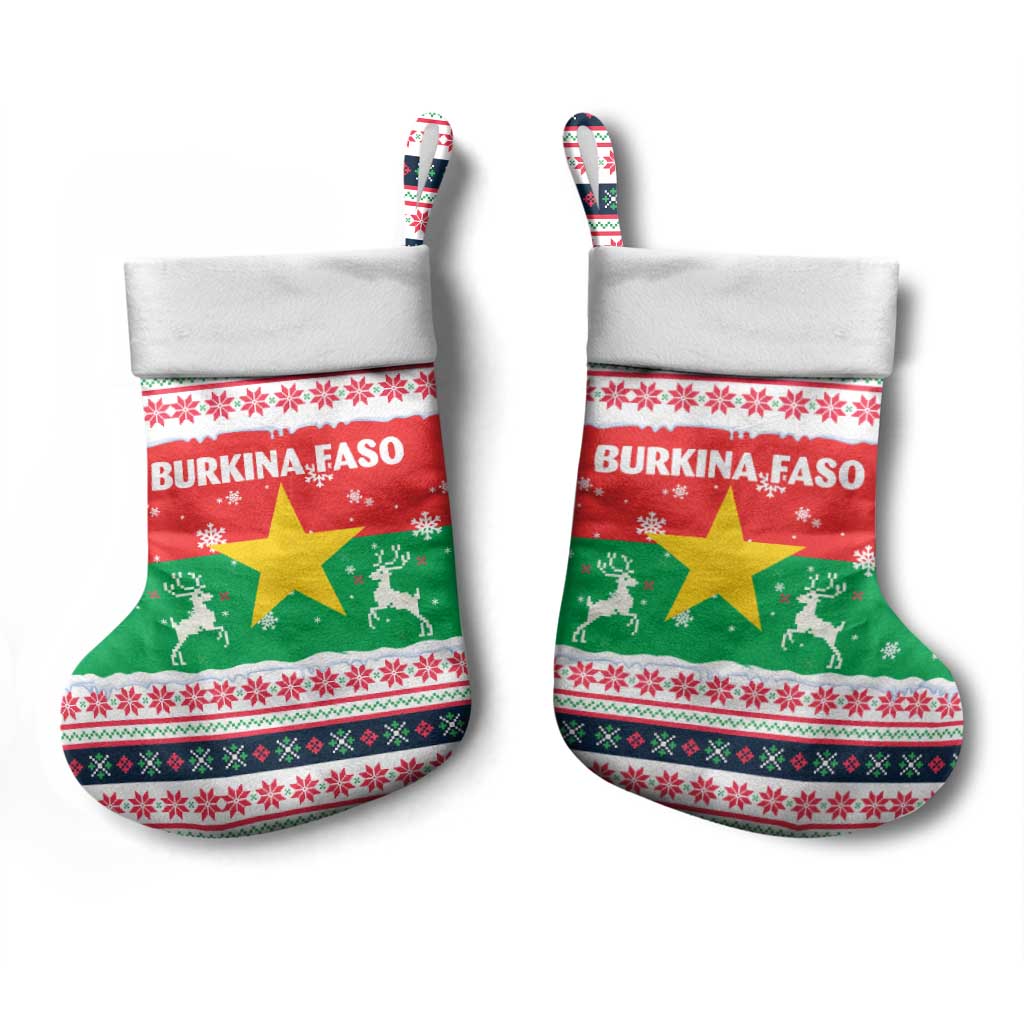 Christmas Burkina Faso Christmas Stocking Reindeer Star Design - African Pride