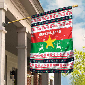 Christmas Burkina Faso Garden Flag Reindeer Star Design - African Pride