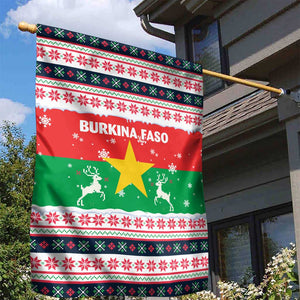 Christmas Burkina Faso Garden Flag Reindeer Star Design - African Pride