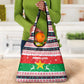 Christmas Burkina Faso Grocery Bag Reindeer Star Design - African Pride