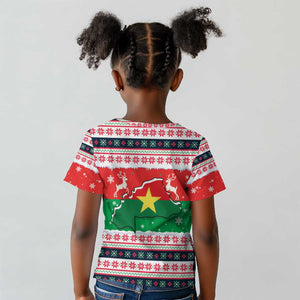 Christmas Burkina Faso Kid T shirt Reindeer Star Design - African Pride