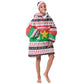 Christmas Burkina Faso Kid Wearable Blanket Hoodie Reindeer Star Design - African Pride