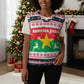 Christmas Burkina Faso Christmas Knitted V-Neck Vest Reindeer Star Design - African Pride