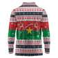 Christmas Burkina Faso Long Sleeve Polo Shirt Reindeer Star Design - African Pride