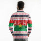 Christmas Burkina Faso Long Sleeve Polo Shirt Reindeer Star Design - African Pride