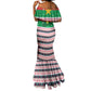 Christmas Burkina Faso Mermaid Dress Reindeer Star Design - African Pride