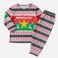 Christmas Burkina Faso Christmas Pajama Set Reindeer Star Design - African Pride