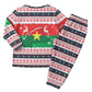 Christmas Burkina Faso Christmas Pajama Set Reindeer Star Design - African Pride