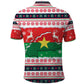 Christmas Burkina Faso Polo Shirt Reindeer Star Design - African Pride