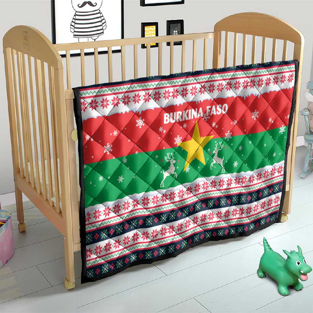 Christmas Burkina Faso Quilt Reindeer Star Design - African Pride