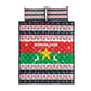 Christmas Burkina Faso Quilt Bed Set Reindeer Star Design - African Pride