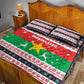 Christmas Burkina Faso Quilt Bed Set Reindeer Star Design - African Pride