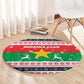 Christmas Burkina Faso Round Carpet Reindeer Star Design - African Pride