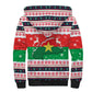 Christmas Burkina Faso Sherpa Hoodie Reindeer Star Design - African Pride