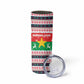 Christmas Burkina Faso Skinny Tumbler Reindeer Star Design - African Pride