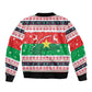 Christmas Burkina Faso Sleeve Zip Bomber Jacket Reindeer Star Design - African Pride