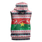 Christmas Burkina Faso Sleeveless Hoodie Reindeer Star Design - African Pride