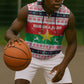 Christmas Burkina Faso Sleeveless Zip Hoodie Reindeer Star Design - African Pride