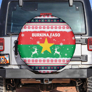 Christmas Burkina Faso Spare Tire Cover Reindeer Star Design - African Pride