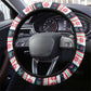 Christmas Burkina Faso Steering Wheel Cover Reindeer Star Design - African Pride