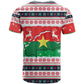Christmas Burkina Faso T shirt Reindeer Star Design - African Pride