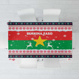 Christmas Burkina Faso Tablecloth Reindeer Star Design - African Pride