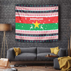 Christmas Burkina Faso Tapestry Reindeer Star Design - African Pride