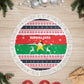 Christmas Burkina Faso Tree Skirt Reindeer Star Design - African Pride