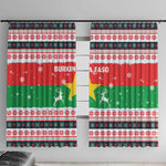 Christmas Burkina Faso Window Curtain Reindeer Star Design - African Pride
