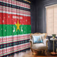 Christmas Burkina Faso Window Curtain Reindeer Star Design - African Pride
