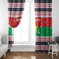 Christmas Burkina Faso Window Curtain Reindeer Star Design - African Pride